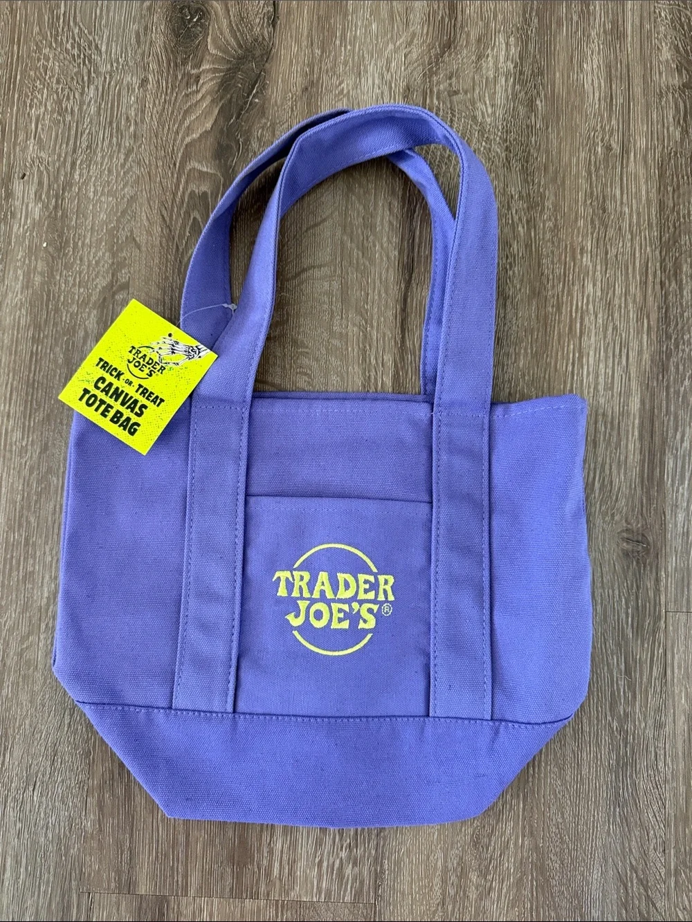 Trader Joe’s Mini Purple Canvas Tote Bag 🎃